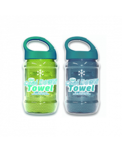 Cool Down Towel - koelhanddoek - groen/blauw