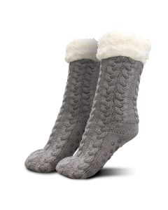 Orange Donkey Cozy Slipper Socks - Huissokken - Grijs