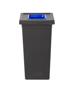 Plafor Fit Prullenbak – 75L – recycling - Zwart/Blauw