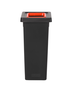 Plafor Fit Prullenbak – 53L – recycling - Zwart/Rood